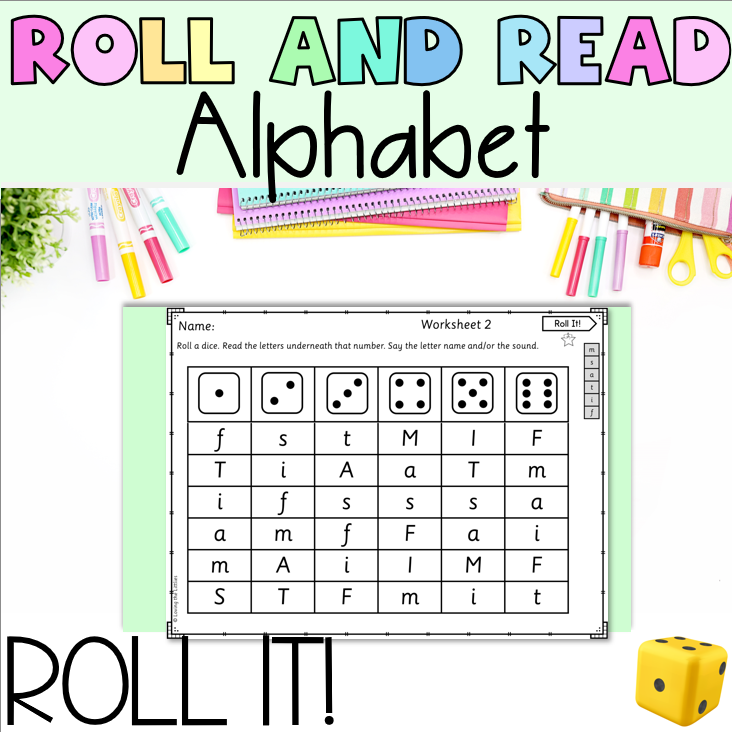 Roll It! Roll and Read Alphabet | Letter Name and Sound Fluency for Prep/Kindergarten