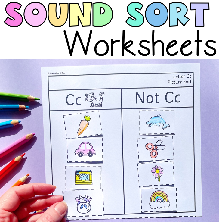 Alphabet Beginning Sound Sorting Worksheets | Phonics activity for Kindergarten