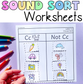 Alphabet Beginning Sound Sorting Worksheets | Phonics activity for Kindergarten