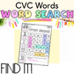 Find It! CVC Word Search | CVC Spelling and Reading for Prep/Kindergarten