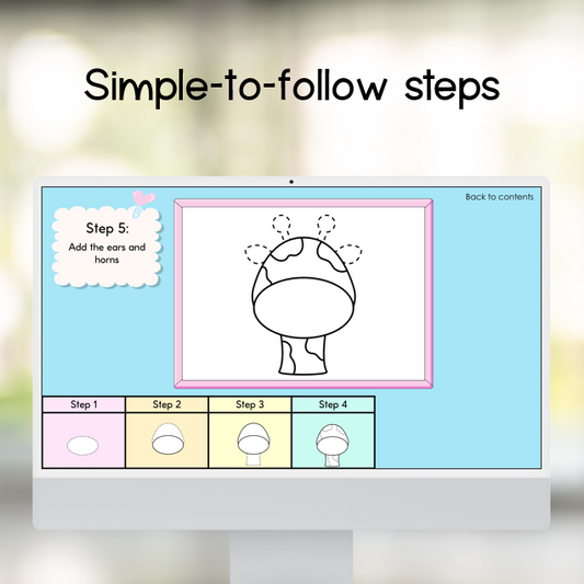 Step by Step Animal Drawing Slides | Explicit Directed Drawing Lessons