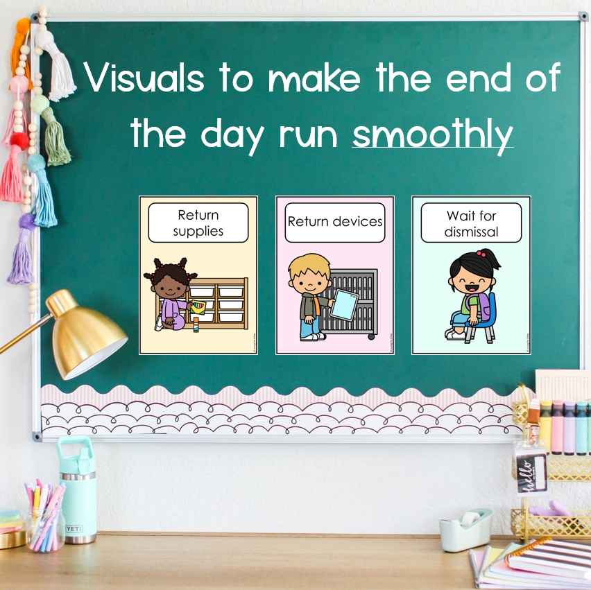 End of the Day Routines | Dismissal Cards | Pack Up Posters