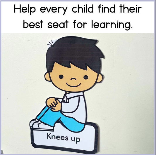 Sitting Options Display | Flexible Seating Visuals | Floor Time Choices