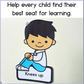 Sitting Options Display | Flexible Seating Visuals | Floor Time Choices