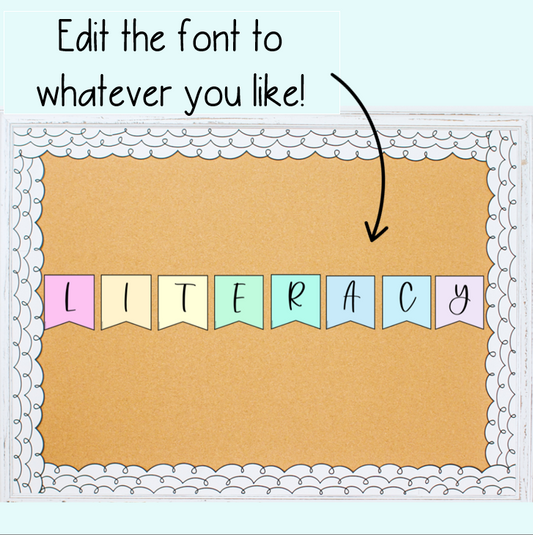 Pastel Editable Classroom Banners