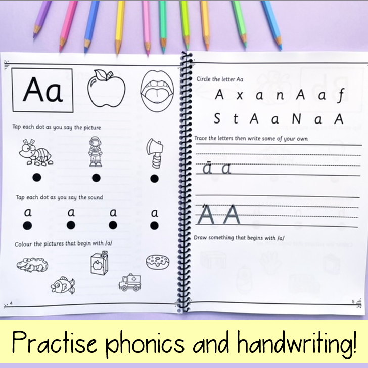 Alphabet Book Phonics and Handwriting Booklet | All Australian Fonts