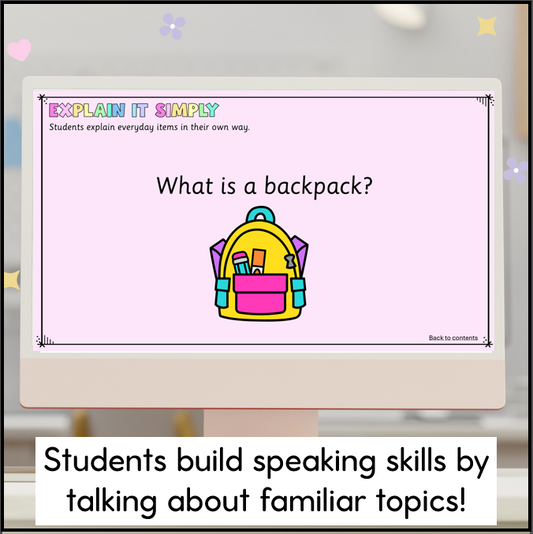 Oral Language Slides | Speaking Prompts for Early Years | Speaking Practice PowerPoint