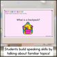 Oral Language Slides | Speaking Prompts for Early Years | Speaking Practice PowerPoint