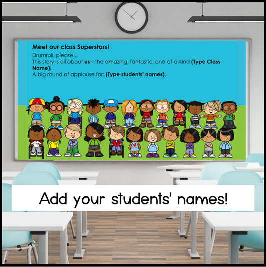 Editable Back to School Class Story | Customizable PowerPoint for Beginning of Year