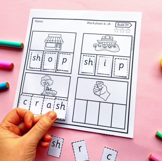 Build It! Digraph and Double Consonants| Spelling Activity for Prep/Kindergarten