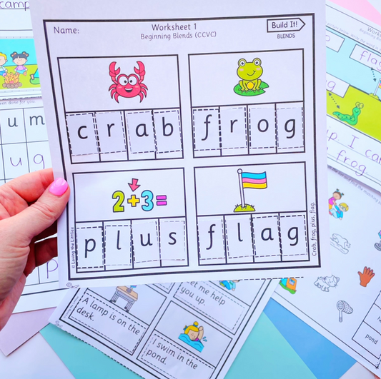 Blends Bundle | No Prep CCVC & CVCC Reading & Spelling Activities