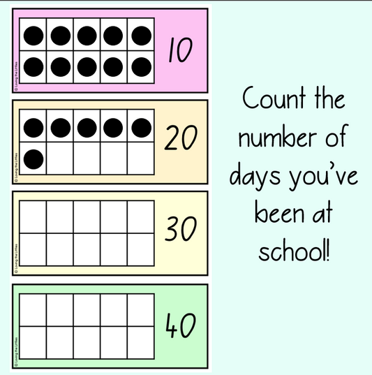 Days at School Pastel Display | 100 days of school tally