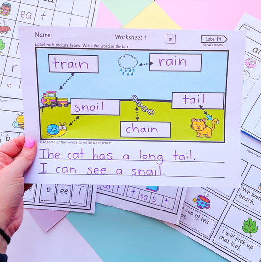 Vowel Team Bundle | Long Vowel Phonics Activities for Kindergarten