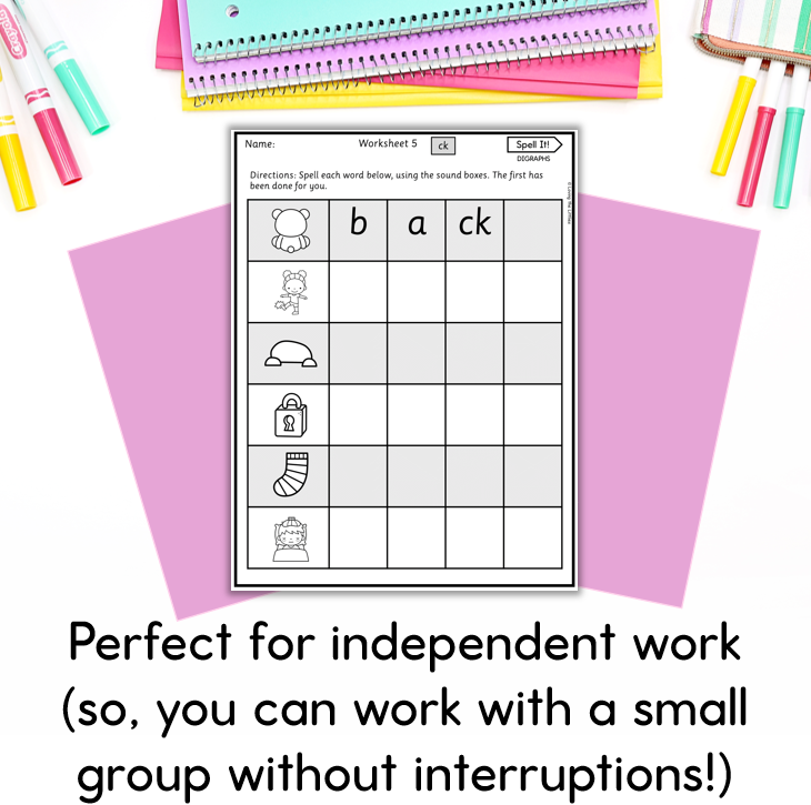 Spell It! Prep/Kindergarten Digraph and Double Consonant Spelling Activity