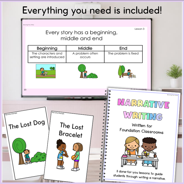 Foundation Narrative Writing Unit | 11 Lessons | Story Writing