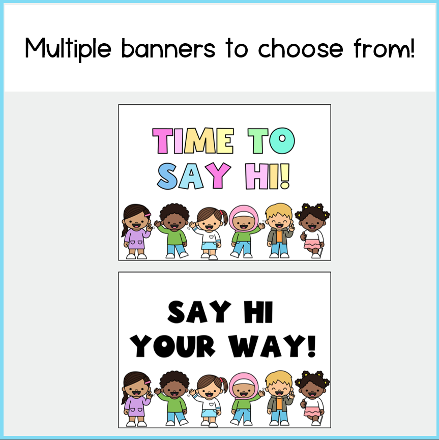 Morning Greeting Cards & Banner Set | Classroom Door Greetings
