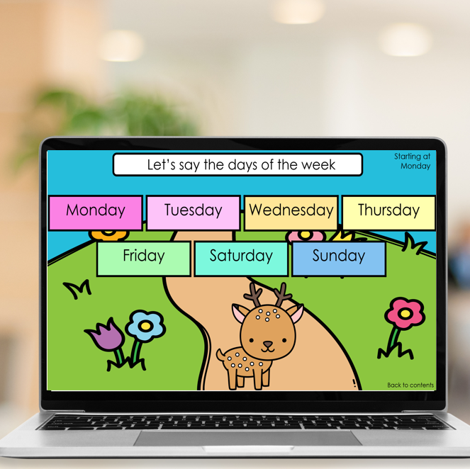 Digital Calendar Math PowerPoint for Foundation | Days Months Weather Seasons